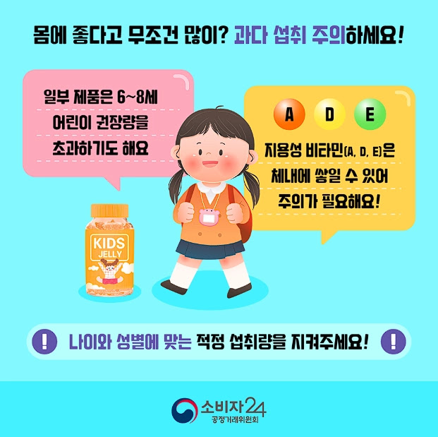 어린이 비타민 기준치 100%의 함정 — 아이 기준으로는 200%